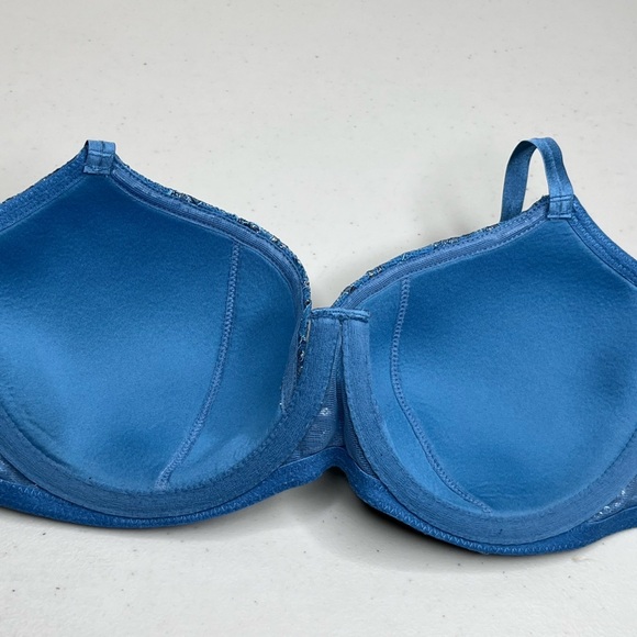 Victoria's Secret Very Sexy V Floral Foiled Lace Sz 32D Bra - Picture 14 of 16